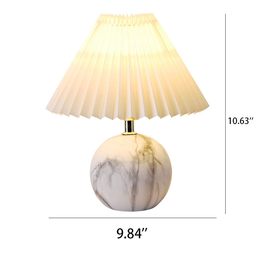 Vintage Fabric Shade Ceramic 1-Light Table Lamp Australia