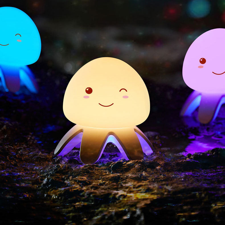 Kreative Silicone Jellyfish Music USB Rechargeable LED Night Light Lamp
