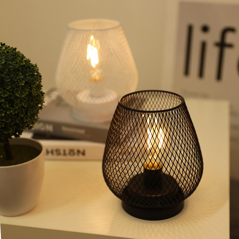 Modern Minimalist Battery Metal Glass 1-Light Table Lamp