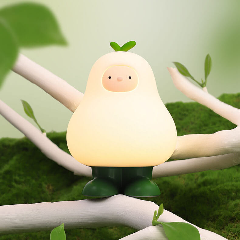 Kreative Cartoon Pear Silicone LED Night Light Table Lamp