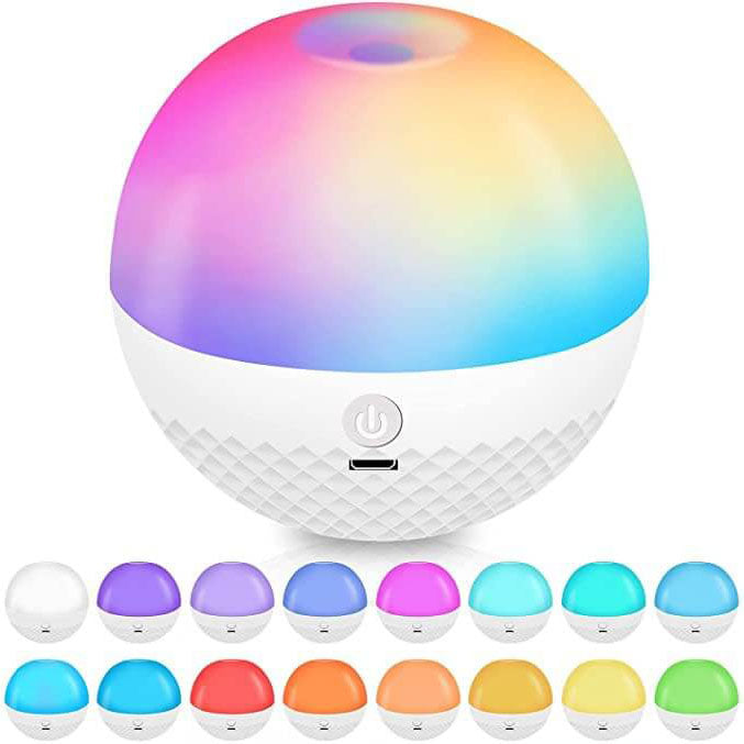LED Round Ball Night Light 16 Colors Remote Touch Lamp