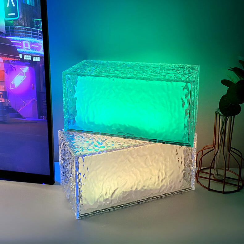Kreative Ice Cube Acrylic RGB LED Decorative Table Lamp