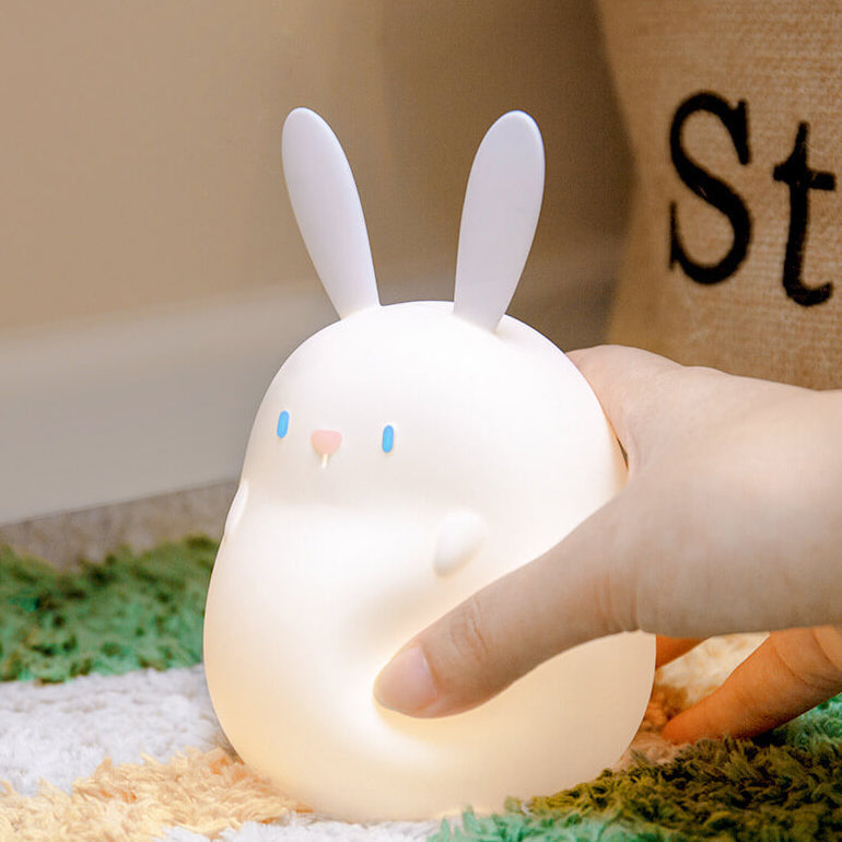 Cartoon Silicone Rabbit Touch USB LED Night Light Desk Lamp