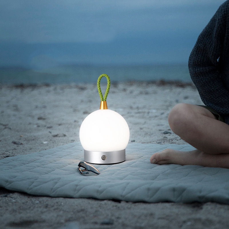 Modern Round Acrylic Aluminium USB Rechargeable Portable LED Night Light Table Lamp