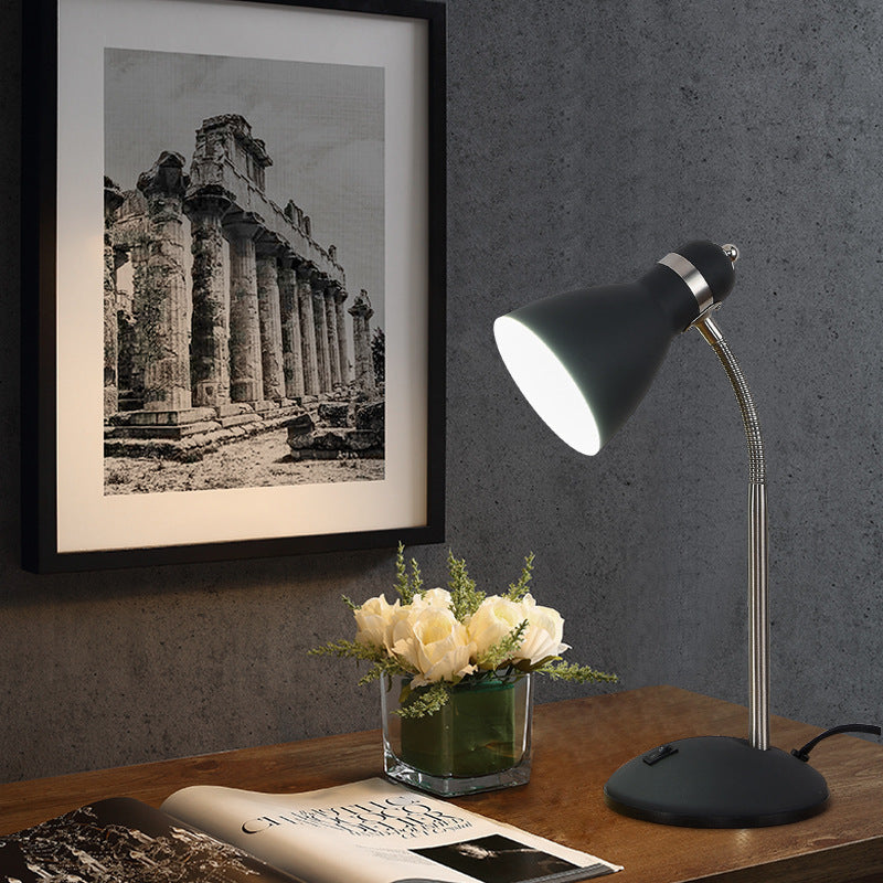 Contemporary Scandinavian Horn Iron Tube 1-Light Table Lamp