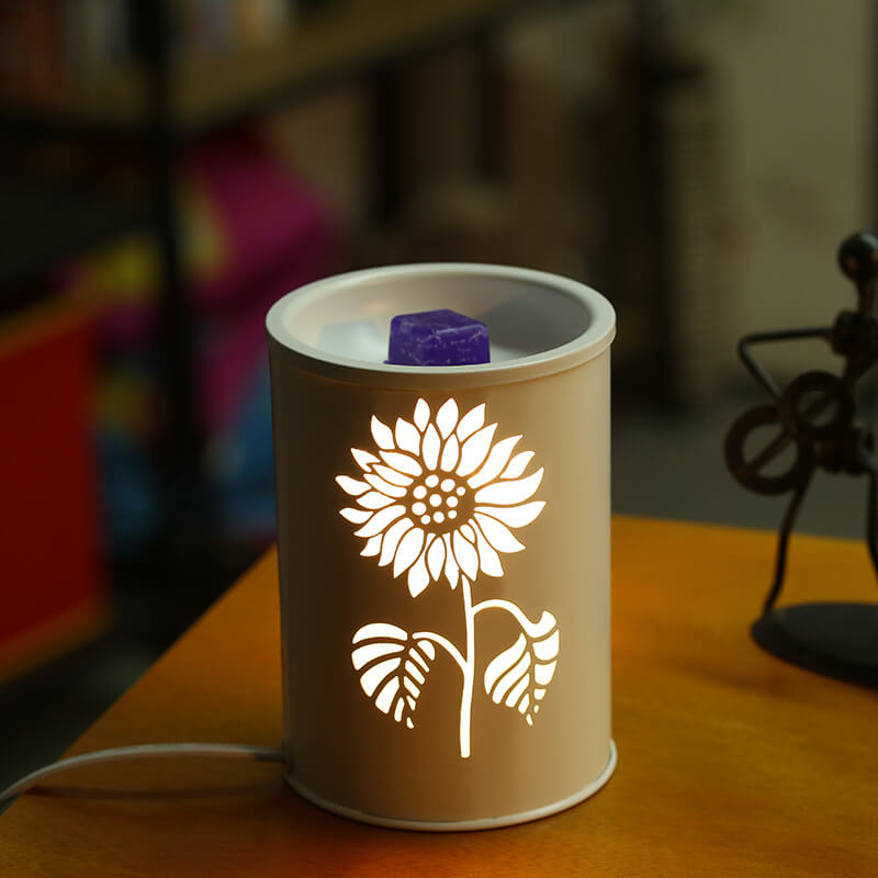 Modern Minimalist Cylindrical Flower Plastic Aromatherapy Table Lamp