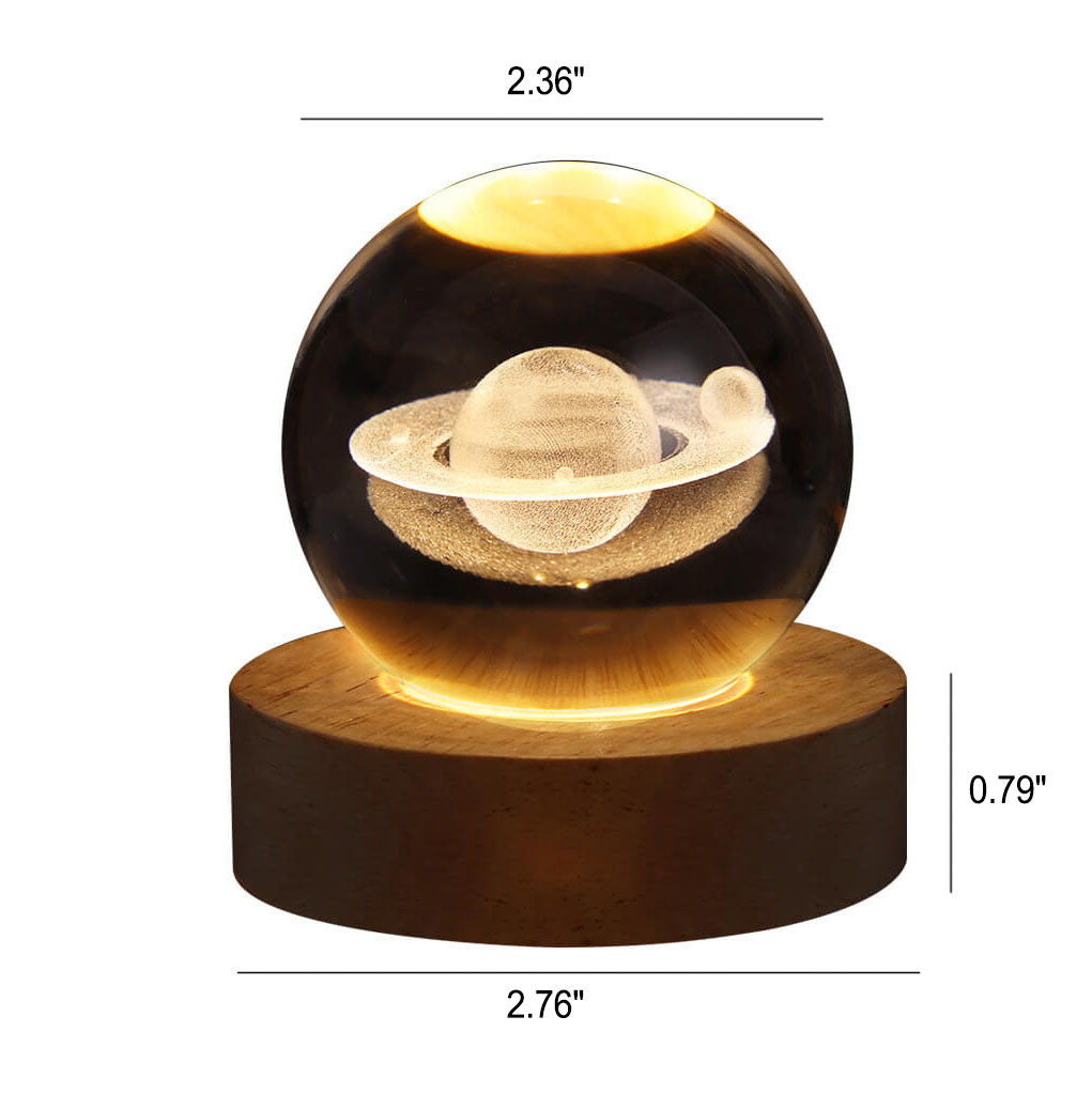 Creative Decorative Star System Crystal Ball USB LED Table Lamp