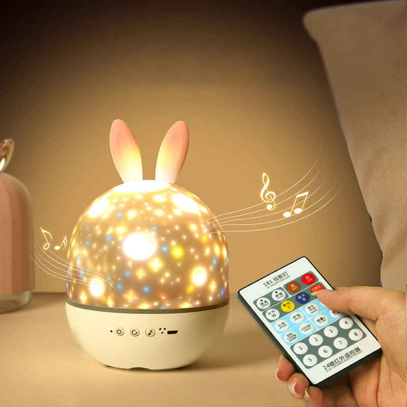 Contemporary Creative Kids Projectable Rabbit Deer LED Table Lamp