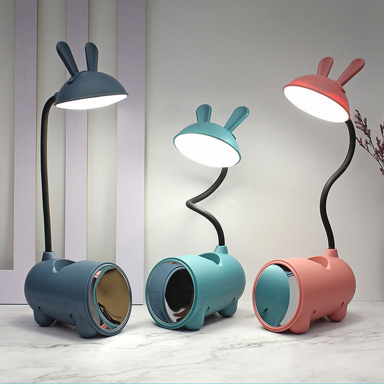 Cartoon Creative Rabbit LED Touch USB Desk Lamp Holder