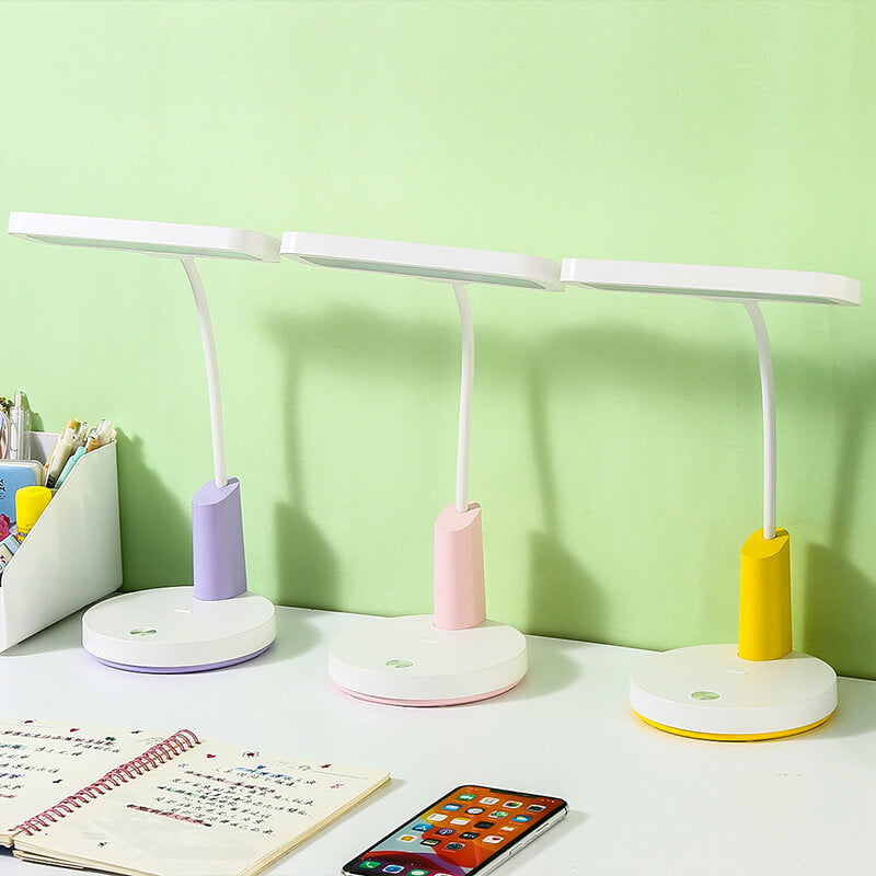 Einfache Long Shadow Round Base Touch Charge LED Desk Lamp
