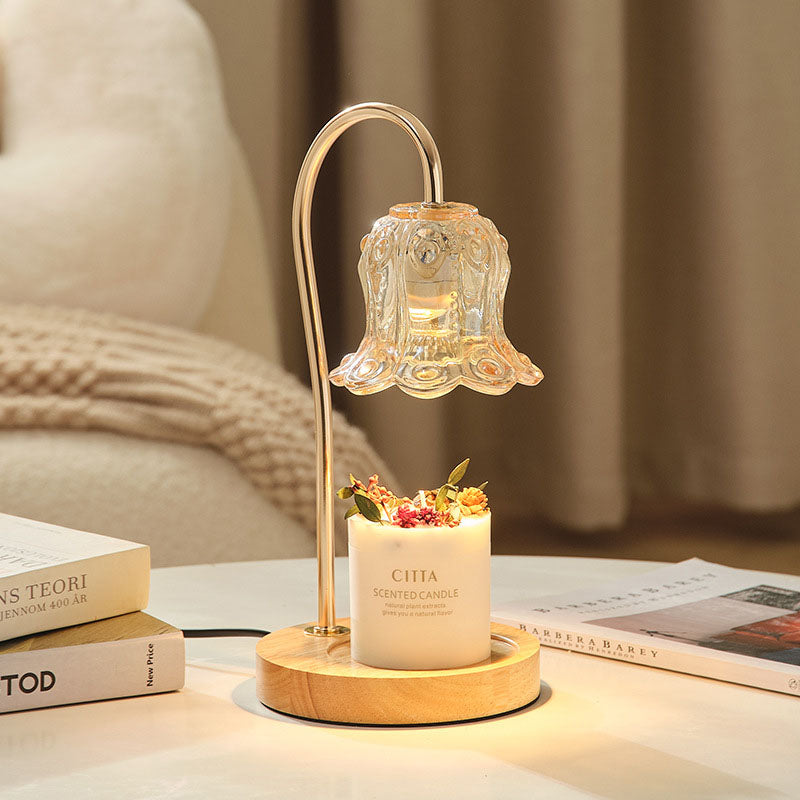 Modern Creative Simple Solid Wood Lily 1-Light Table Lamp