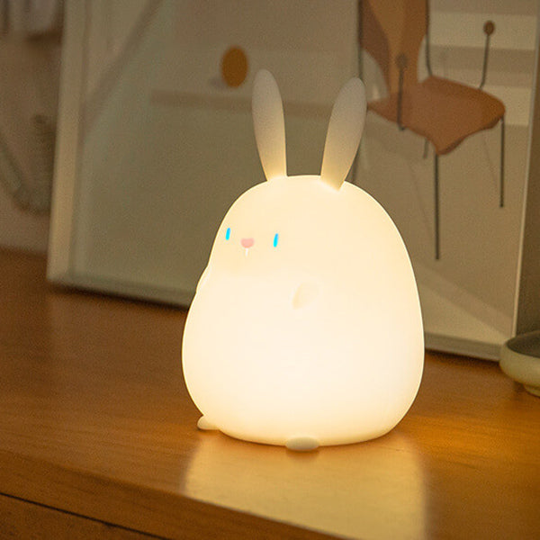 Cartoon Silicone Rabbit Touch USB LED Night Light Desk Lamp