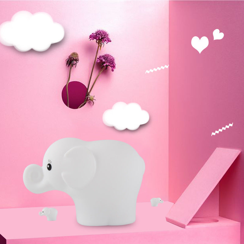 Kreativer Elefant Silicone USB LED Night Light Table Lamp