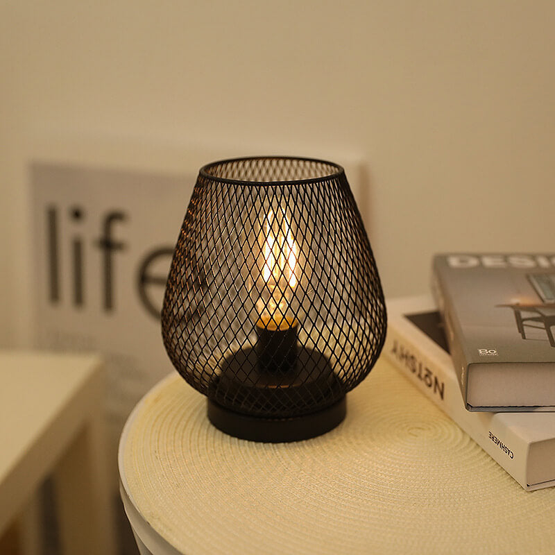 Modern Minimalist Battery Metal Glass 1-Light Table Lamp