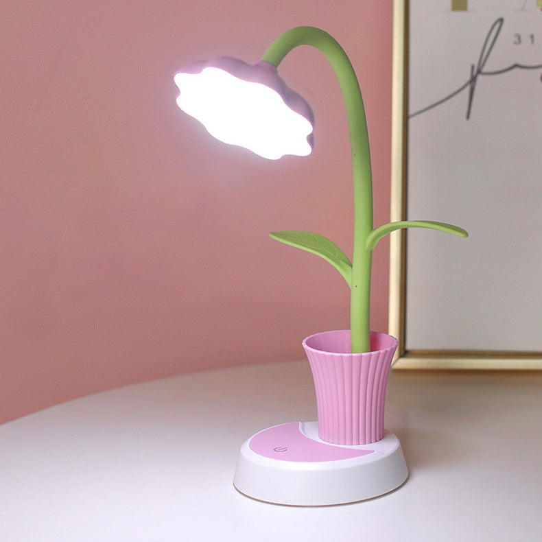 Creative Sunflower Pen Holder LED Desk Lamp