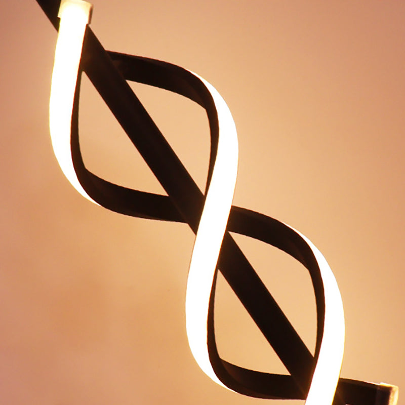 Contemporary Nordic Dual Spiral LED Table Lamp for Bedroom