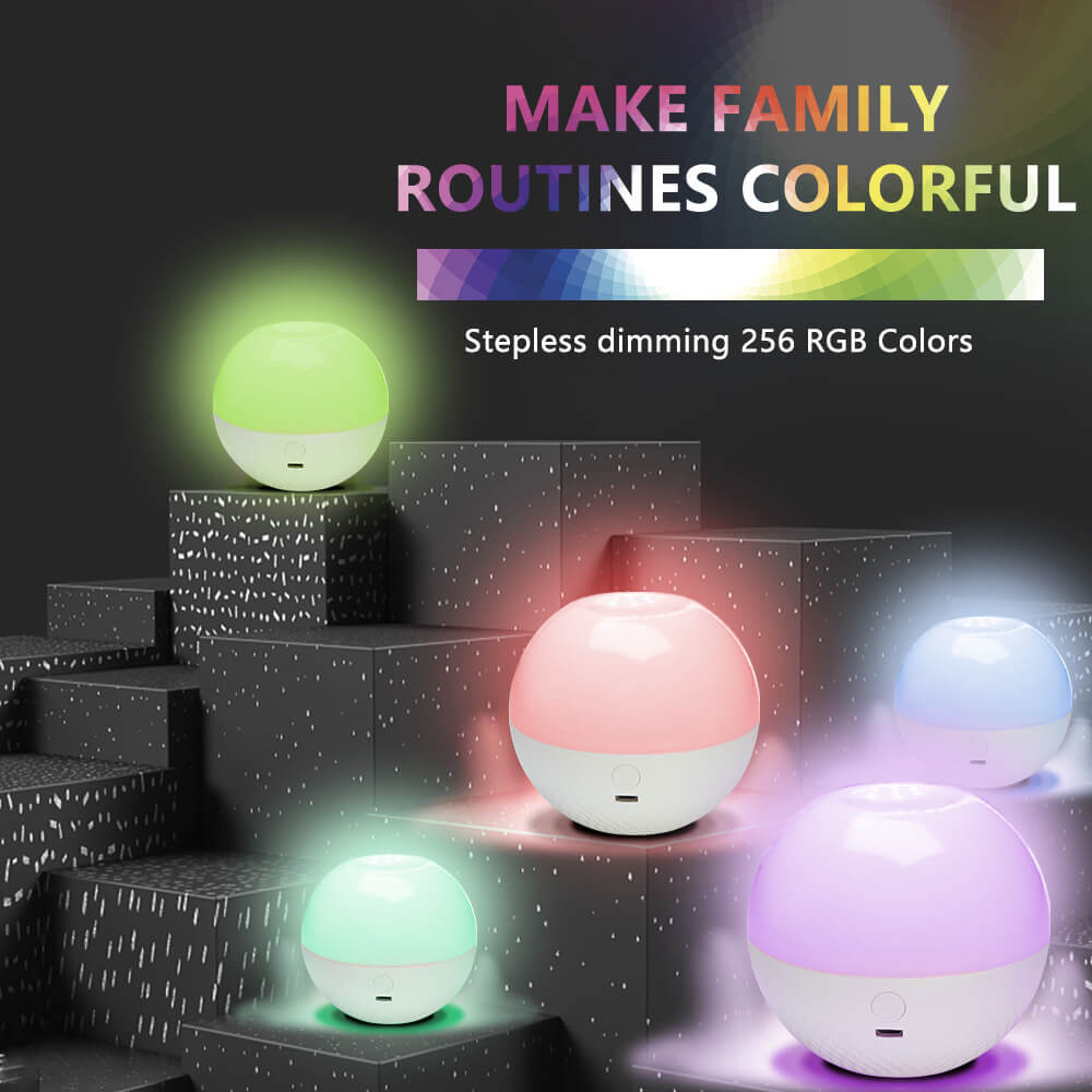LED Round Ball Night Light 16 Colors Remote Touch Lamp