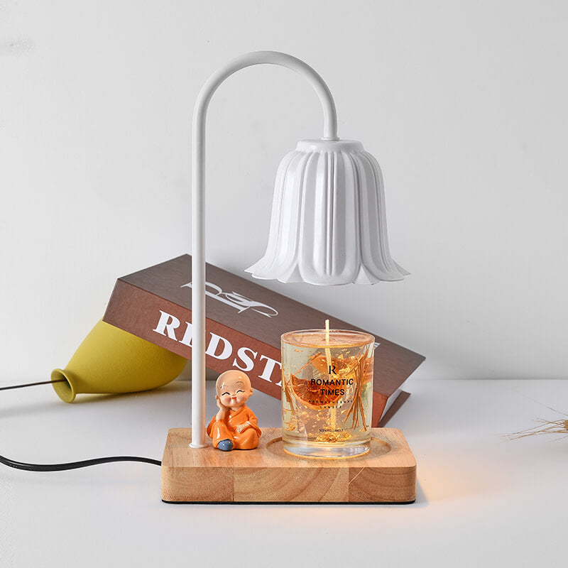 European Log Hardware Timing 1-Light Melt Candle Table Lamp