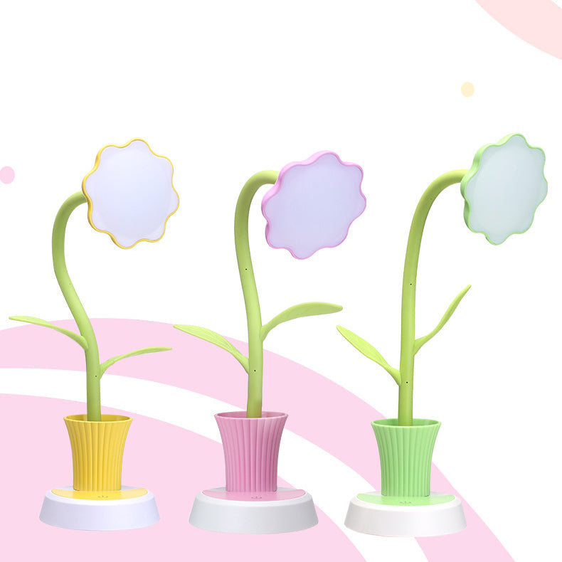 Creative Sunflower Pen Holder LED Desk Lamp