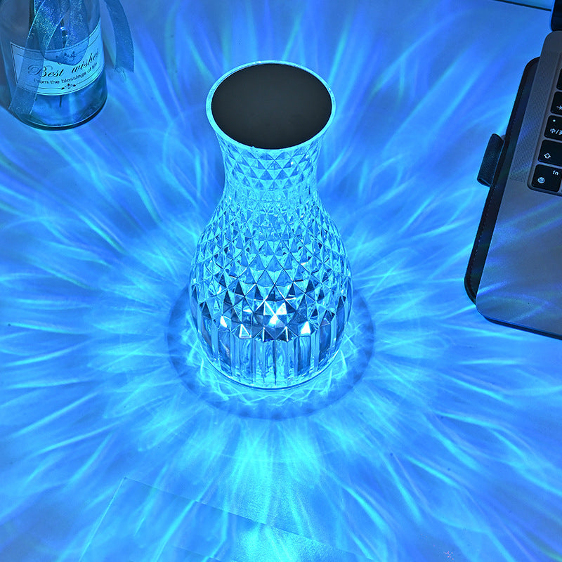 Moderne Art Deco Acrylic Bottle Design USB LED Table Lamp