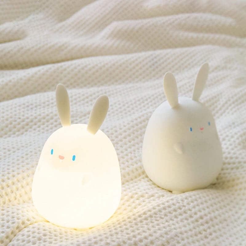 Cartoon Silicone Rabbit Touch USB LED Night Light Desk Lamp