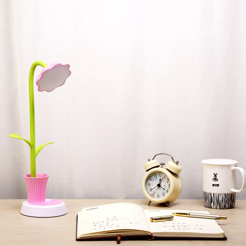 Creative Sunflower Pen Holder LED Desk Lamp
