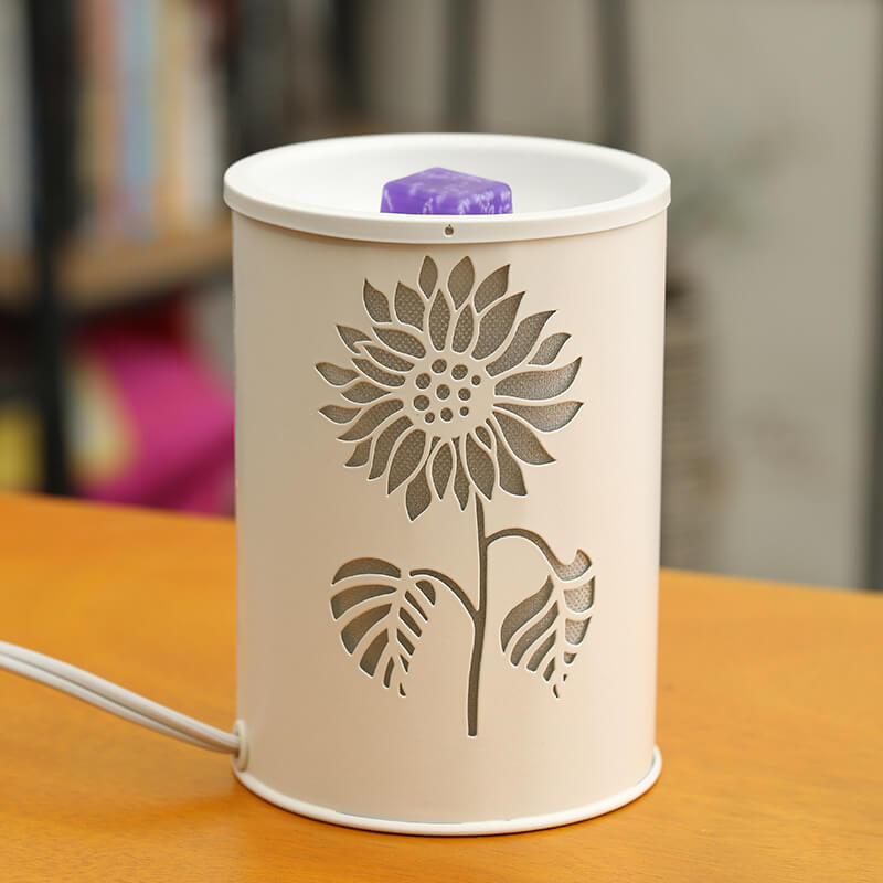 Modern Minimalist Cylindrical Flower Plastic Aromatherapy Table Lamp