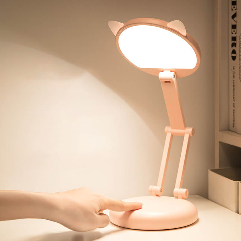 Kreative Katzenohr Pink Foldable LED Desk Lamp for Eye Care