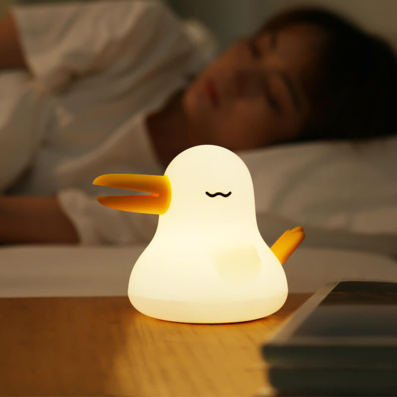 Cartoon Kiwi Bird Silicone Rechargeable Timer Dimmable LED Desk Lamp