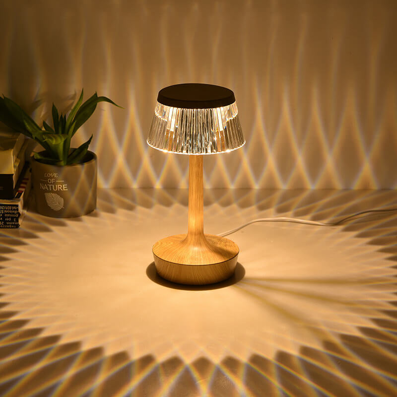 Kreative Kristall-Pilz LED Night Light Table Lamp