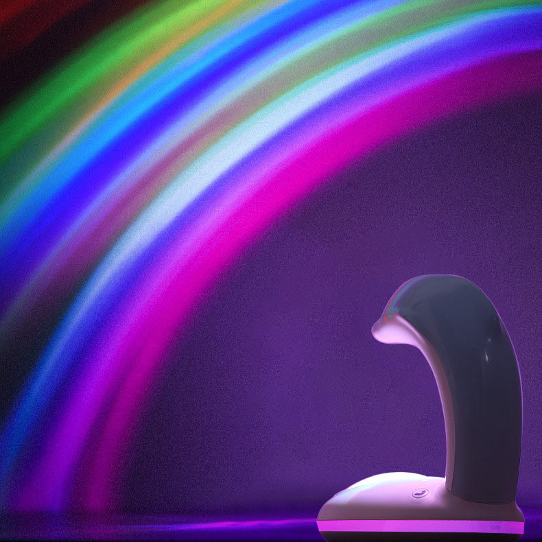 Kreative Dolphin Projection Rainbow LED USB Night Light Lamp