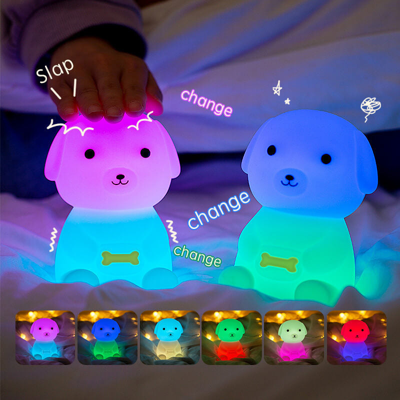 Kreative Silikon Puppy LED Night Light Table Lamp