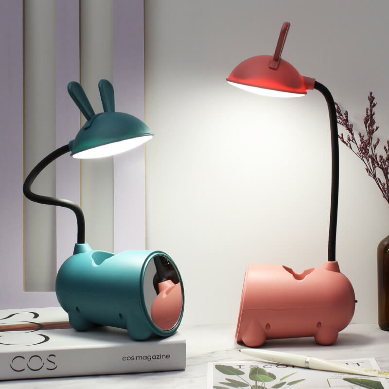 Cartoon Creative Rabbit LED Touch USB Desk Lamp Holder