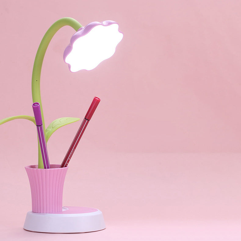 Creative Sunflower Pen Holder LED Desk Lamp