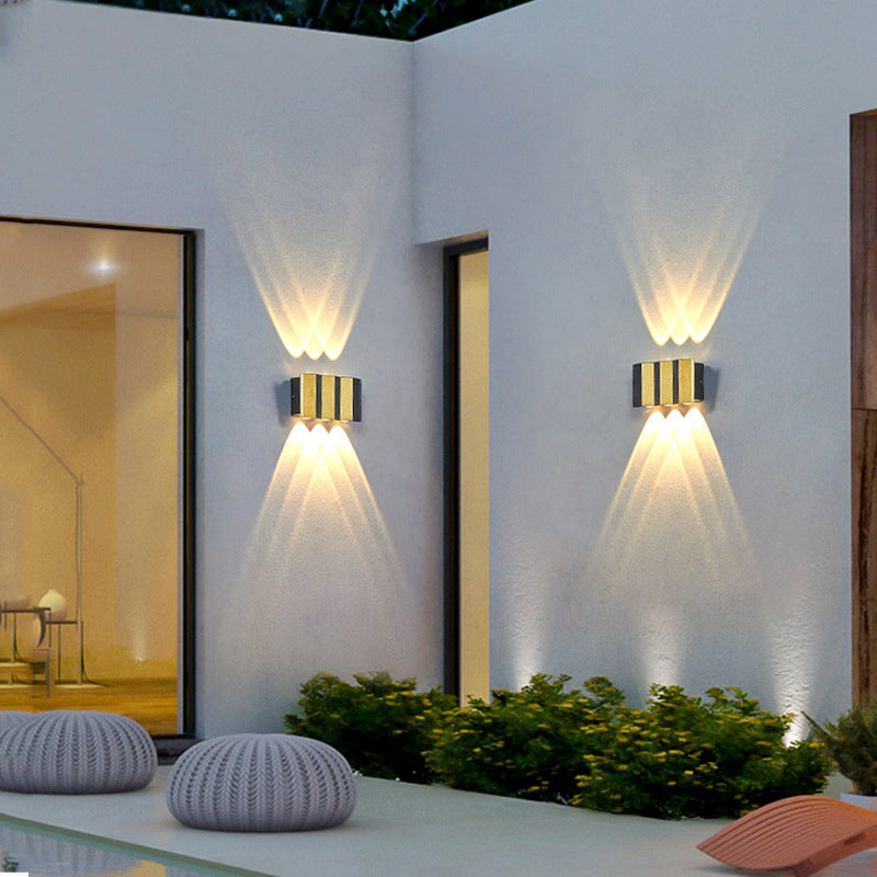Modern Luxury Gold Aluminium Outdoor Waterproof LED Wall Light