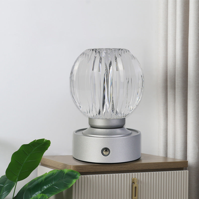 Modern Luxury Acrylic Round Ball USB Wireless Touch LED Lamp