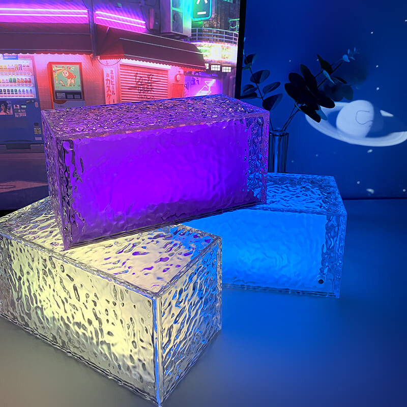 Kreative Ice Cube Acrylic RGB LED Decorative Table Lamp