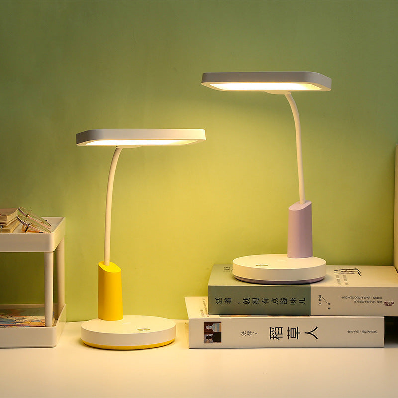 Einfache Long Shadow Round Base Touch Charge LED Desk Lamp