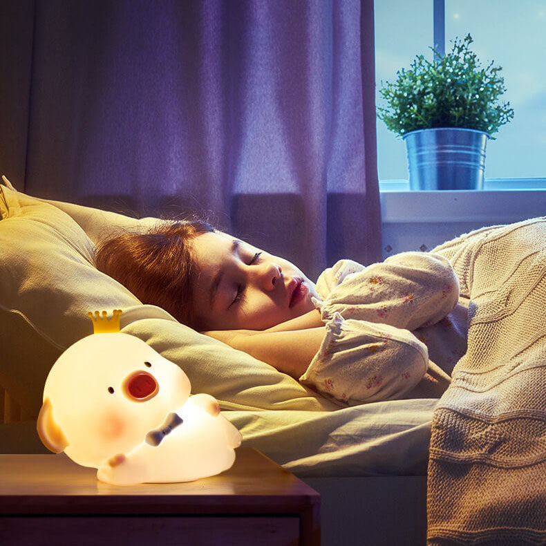 Cute Pig Silicone LED Night Light Table Lamp