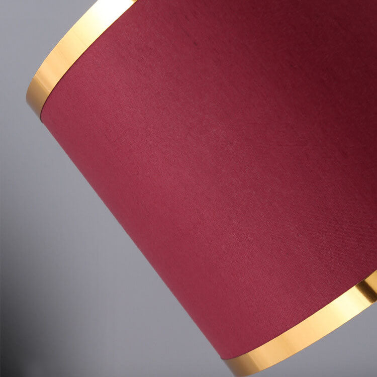 Modern Lightweight Luxurious Table Lamp 1 Light Red Fabric Knot Ring