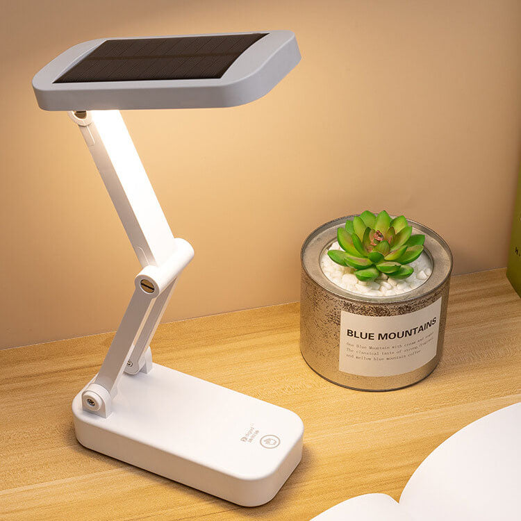 Foldable Solar Dimmable LED Desk Lamp with Eye Protection
