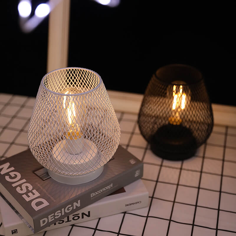 Modern Minimalist Battery Metal Glass 1-Light Table Lamp