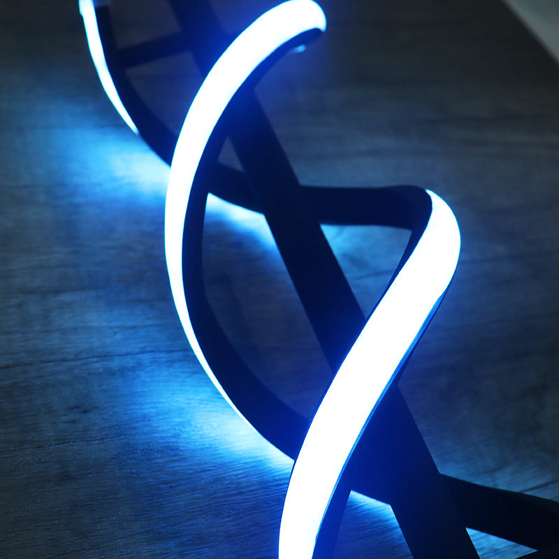 Contemporary Nordic Dual Spiral LED Table Lamp for Bedroom