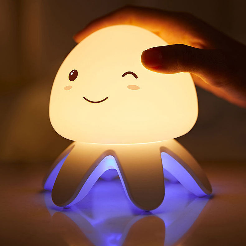 Kreative Silicone Jellyfish Music USB Rechargeable LED Night Light Lamp