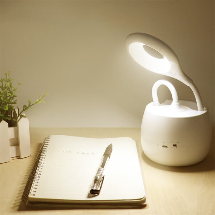 Kreative Einfachheit White LED Touch Rechargeable USB Desk Lamp