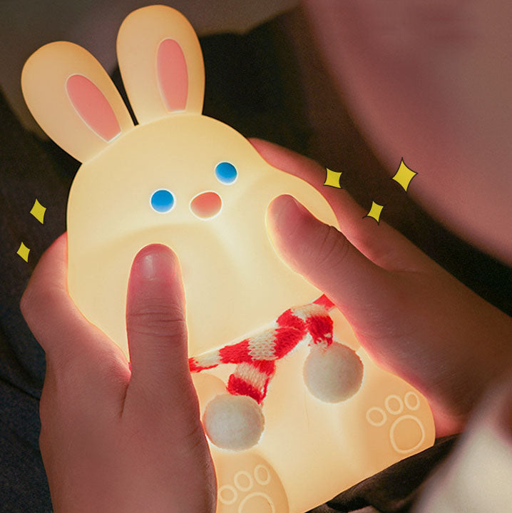 Kreative Cartoon Rabbit Silicone USB LED Night Light Lamp