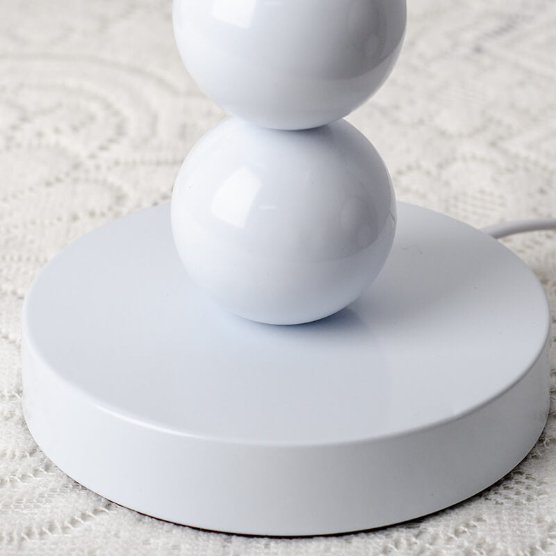 Contemporary Scandinavian Cone Round Hardware Fabric 1-Light Table Lamp for Bedroom