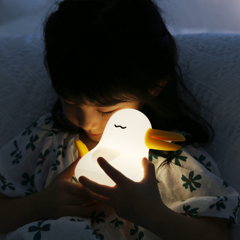 Cartoon Kiwi Bird Silicone Rechargeable Timer Dimmable LED Desk Lamp