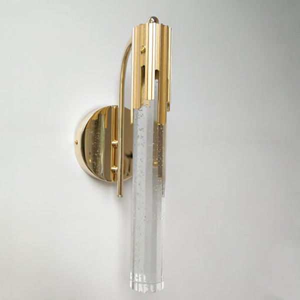 Luxus Gold Bubble Crystal Column LED Wall Light Lamp