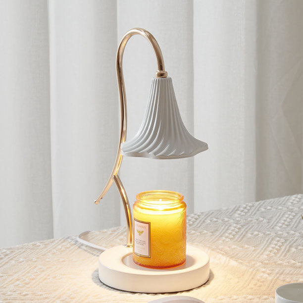 Modern Minimalist Creative Iron Flower Shape 1-Light Wax Table Lamp